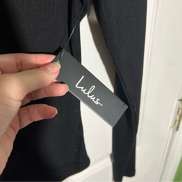 Lulu’s Come Back To You Black Lace Long Sleeve Ribbed Bodysuit Size XS NWT - Picture 5 of 10